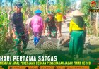 Dihari Pertama, Satgas BKO TMMD Ke-128 Kodim 0811 Tuban Mulai Pengerasan Jalan